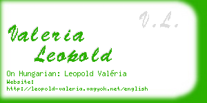 valeria leopold business card
